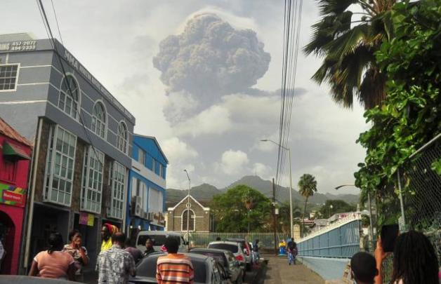 san vicente y las granadinas, volcan, desastres naturales