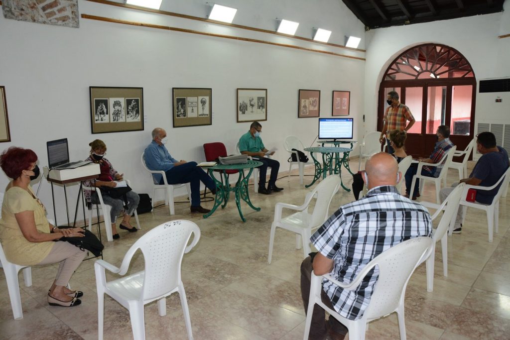 El presidente de la UPEC en Sancti Spíritus, Humberto Concepción Toledo, expuso las proyecciones fundamentales del gremio para corresponder con los señalamientos a la prensa trascendidos en el VIII Congreso del Partido.