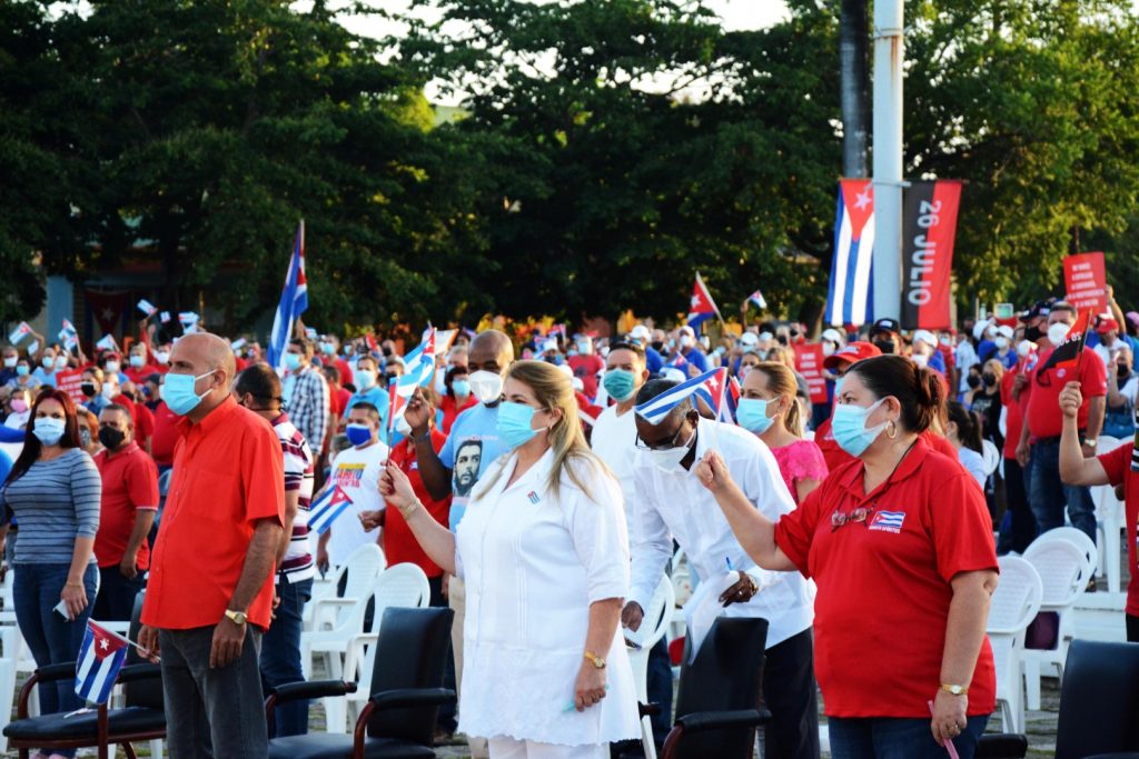 Las máximas autoridades políticas y de Gobierno de la provincia y el municipio espirituano encabezaron el acto.