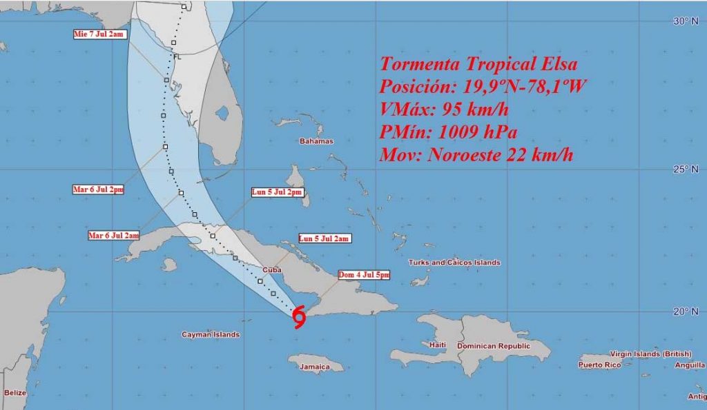 Se prevé que en las próximas 12 a 24 horas el sistema ciclónico continúe con rumbo al noroeste, con similar velocidad de traslación.