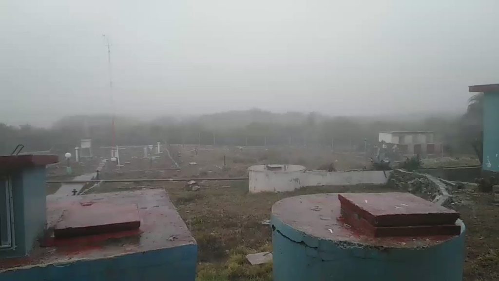 Los observadores de la Estación de Cabo Cruz han mantenido la vigilancia estricta de las variables meteorológicas. (Foto: @castroines21)