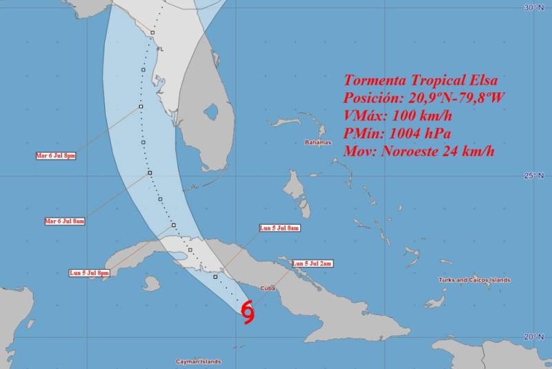 cuba, meteorologia, instituto de meteorologia, insmet, tormenta tropical elsa, ciclones, huracanes, lluvias