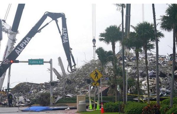 estados unidos, miami, derrumbe, muertos