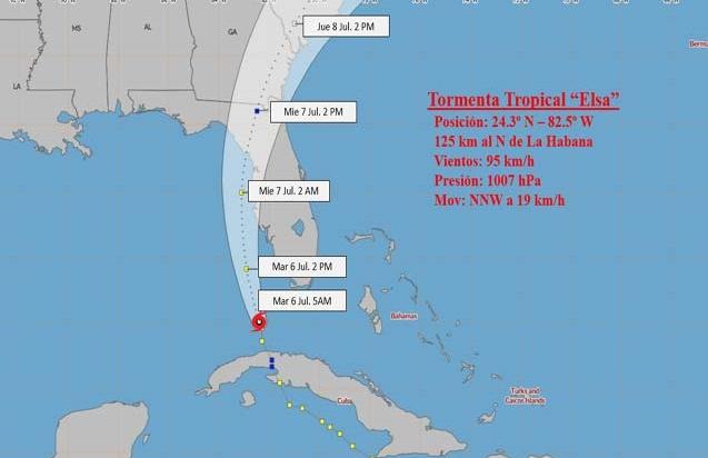 cuba, meteorologia, elsa, tormenta tropical elsa, defensa civil, 