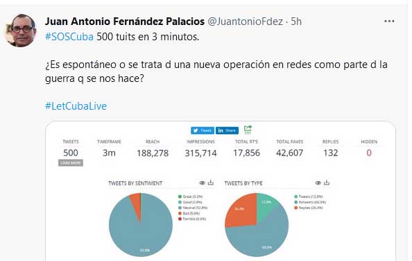 El diplomático cubano expuso datos que muestran el uso, otra vez, del ciberataque, con el fin de construir una situación inexistente en la isla.