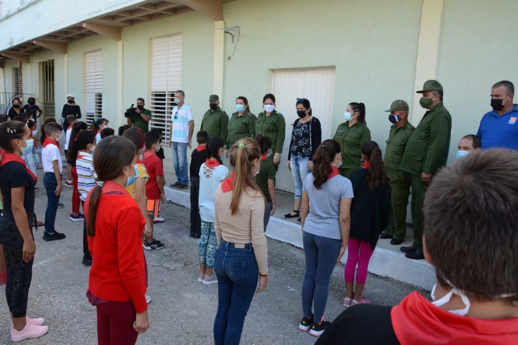 La escuela primaria Reemberto Abad Alemán fue uno de los escenarios de la jornada de preparación para la defensa. (Foto: Vicente Brito / Escambray)