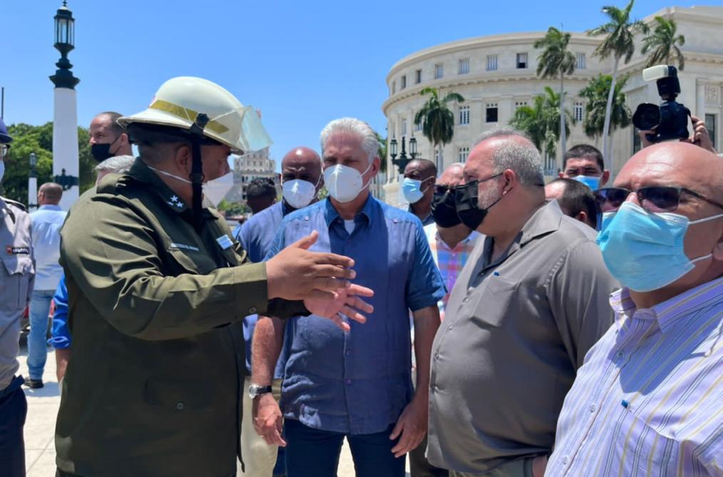 la habana, explosion, hotel, miguel iaz-canel