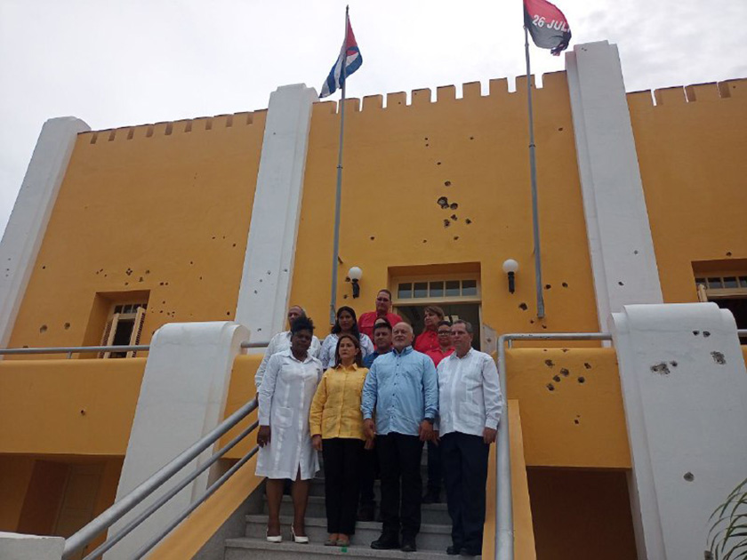La delegación venezolana visitó el otrora Cuartel Moncada.