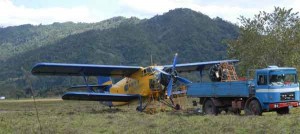 El AN-2CX despegará de regreso este viernes desde la pista rústica.