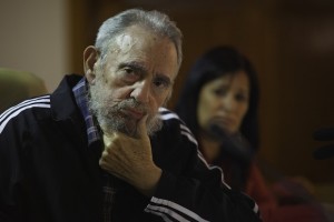 Fidel en la presentación de "Guerrillero del tiempo", de Katiuska Blanco.