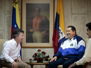Chávez y Santos se reunieron en La Habana. Foto: Cortesía @PresidencialVen