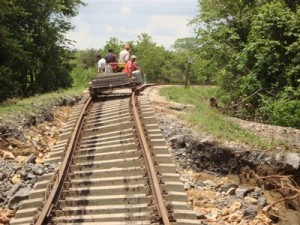 Las principales afectaciones de dicho ramal estuvieron relacionadas con el arrastre del terraplén de la vía.