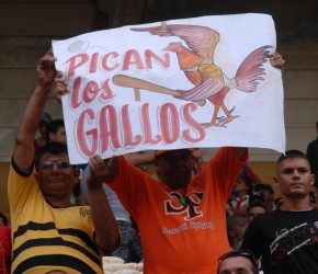 Ambiente beisbolero en las gradas del estadio José Antonio Huelga.