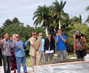 Los integrantes de la Brigada Nórdica figuraron entre los visitantes.