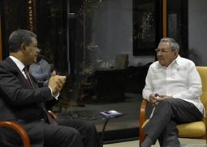 Raúl Castro y Leonel Fernández.