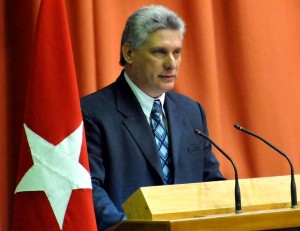 Miguel Díaz Canel durante la clausura de Pedagogía 2013.