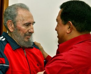 Fidel y Chávez.