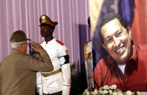 El pueblo de Cuba rindió homenaje a Chávez.
