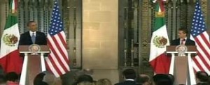 Obama y Peña Nieto ofrecieron una conferencia de prensa conjunta tras las conversaciones bilaterales.