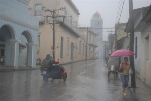 Entre las ocho de la mañana y las dos de la tarde de este sábado, en Sancti Spíritus se reportaron 70 mm de lluvias.