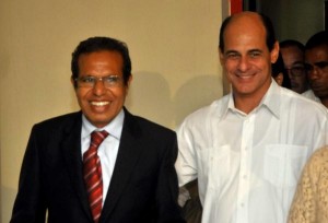 Taur Matan Ruak fue despedido por el vicecanciller cubano Rogelio Sierra.