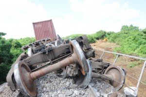 La apertura de una trocha desde la Autopista Nacional hasta el lugar del accidente abrió la posibilidad de darle el debido uso a los productos que se transportaban.