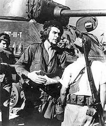 Imagen del Che en Cabaiguán el día de la liberación del municipio.