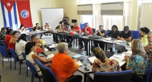 Intercambio entre delegados al XX Congreso de la CTC con representantes del Parlamento cubano y el ICAP.