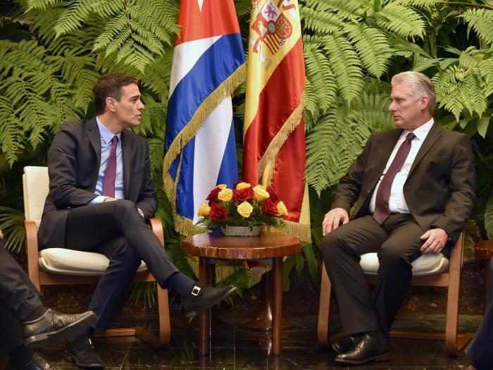 cuba, gobierno de españa, pedro sanchez, miguel diaz-canel, presidente de cuba