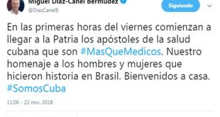 cuba, brasil, mas medicos, medicos cubanos, miguel diaz-canel, presidente de cuba