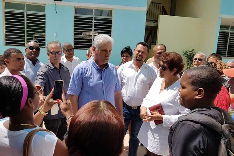 Díaz-Canel, recuperación, Tornado, La Habana