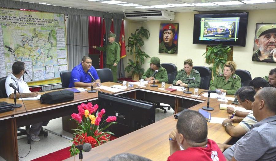 sancti spiritus, ejercicio meteoro 2019, desastres naturales, defensa civil