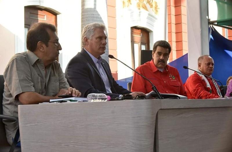 venezuela, foro de sao paulo, nicolas maduro, miguel diaz-canel, presidente de cuba