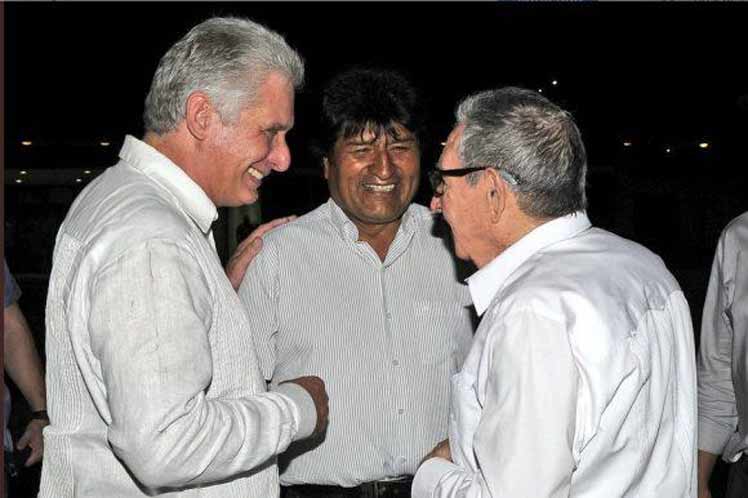 Cuba, Bolivia, Raúl Castro, Evo Morales, Díaz-Canel