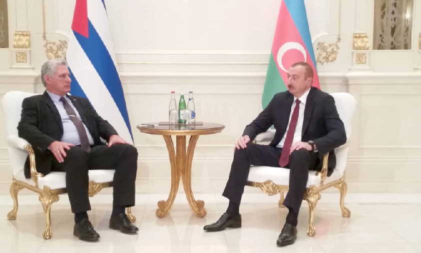 cuba, miguel diaz-canel, presidente de la republica de cuba, azerbaiyan, presidente de cuba en azerbaiyan, mnoal