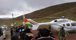 Evo Morales, Bolivia, helicóptero