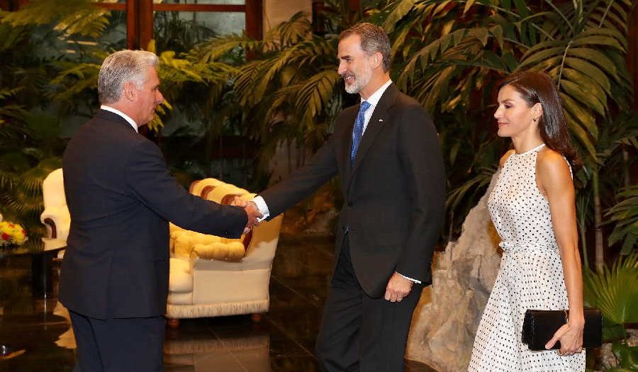 cuba, españa, reyes de españa en cuba, miguel diaz-canel, presidente de la republica de cuba