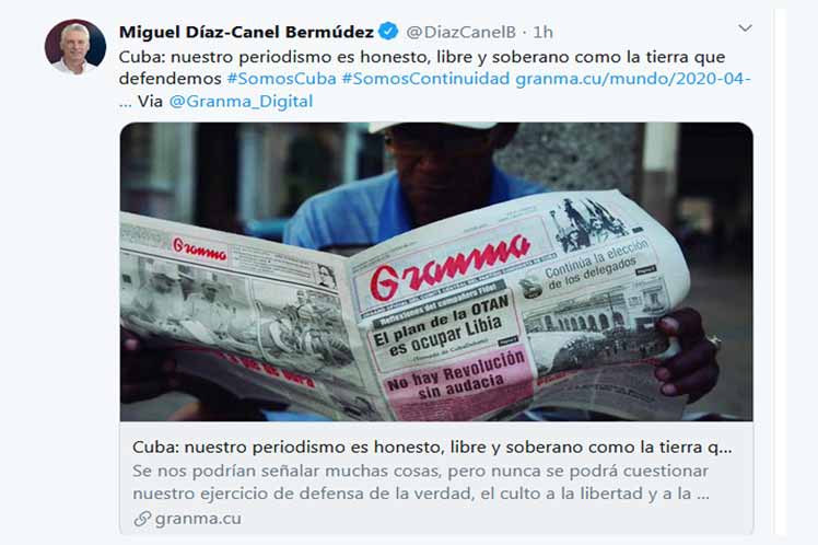 Prensa, Díaz-Canel