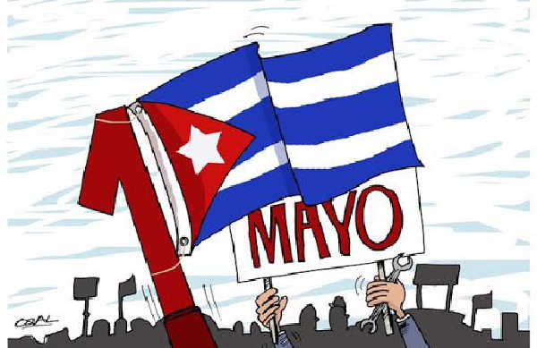 cuba, primero de mayo, dia internacional de los trabajadores, miguel diaz-canel, presidente de cuba