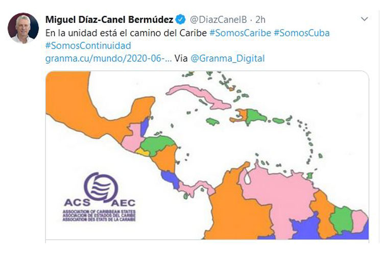 Caribe, Cuba, Díaz-Canel AEC, integración, COVID-19