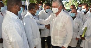 cuba, contingente henry reeve, miguel diaz-canel, turin, san vicente y las granadinas