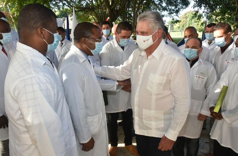 cuba, contingente henry reeve, miguel diaz-canel, turin, san vicente y las granadinas