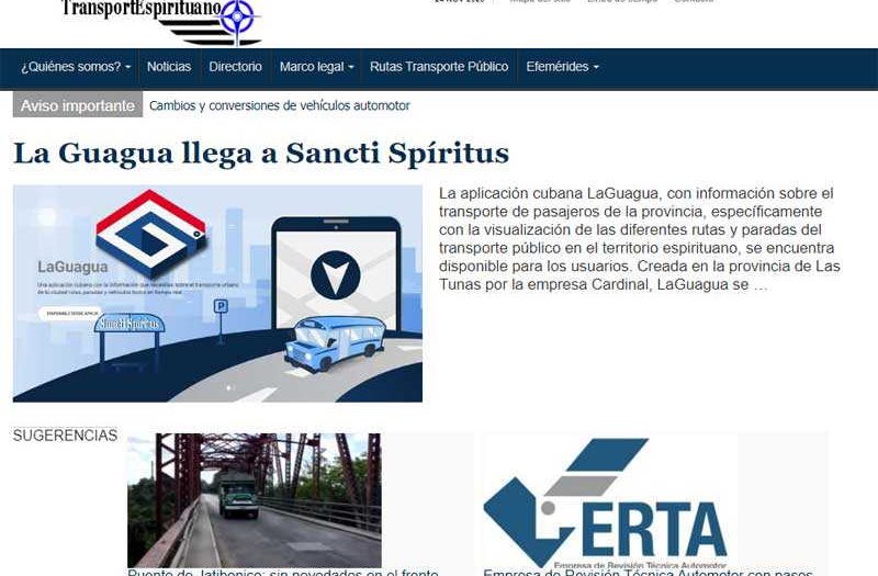 sancti spiritus, sitio web