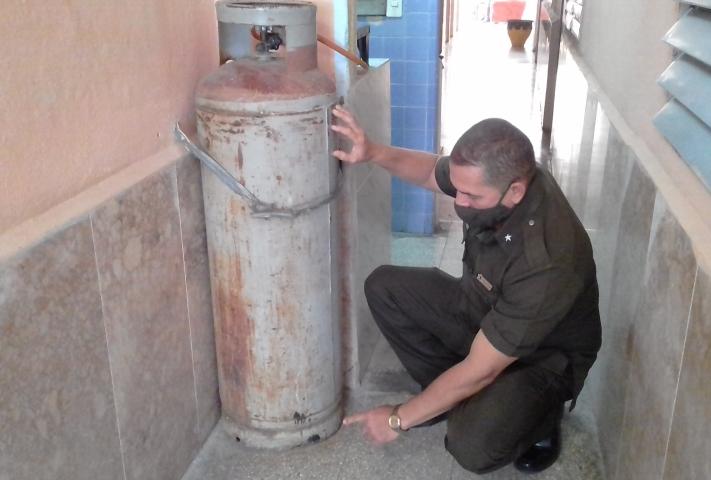 sancti spiritus, bomberos, gas licuado, minint