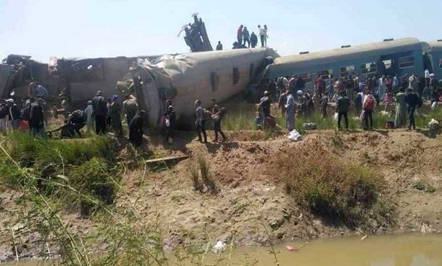 egipto, accidente ferroviario, choque de trenes