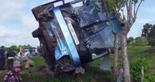 sancti spiritus, jatibonico, accidente de transito, lesionados, yutong, omnibus nacionales