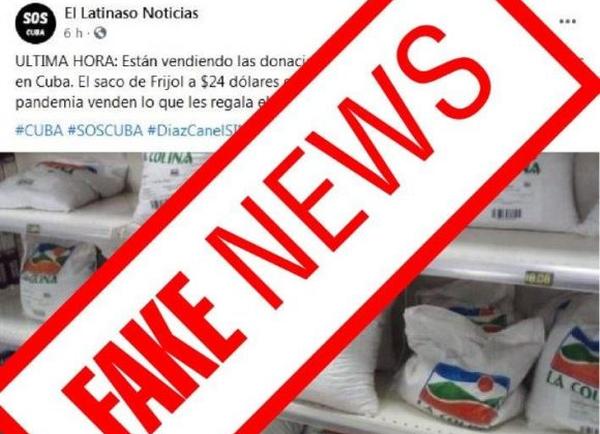 Cuba, cimex, donaciones, alimentos, solidaridad con cuba, fake news, redes sociales, facebook