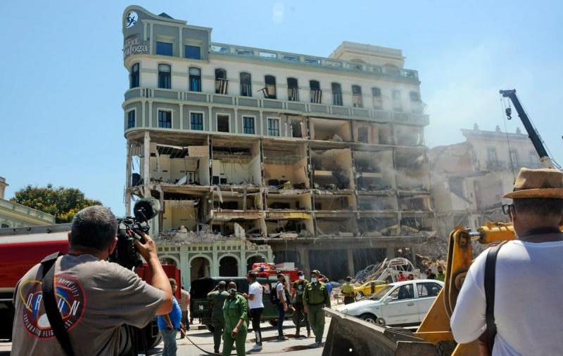 la habana, explosion, hotel, miguel iaz-canel