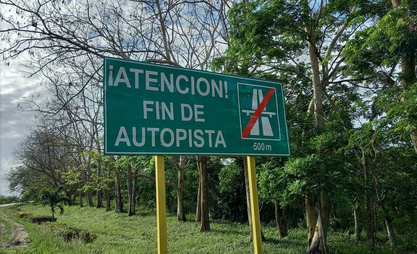 sancti spiritus, señalizacion, seguridad vial, autopista nacional, transito