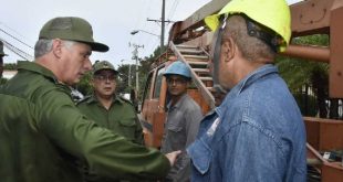 diaz-canel evalua daños en la habana